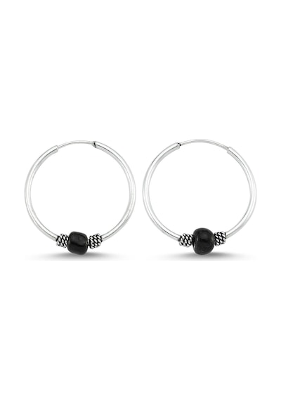 Takı Dükkanı Boncuklu Gümüş Halka Küpe 16 mm wsk09-16