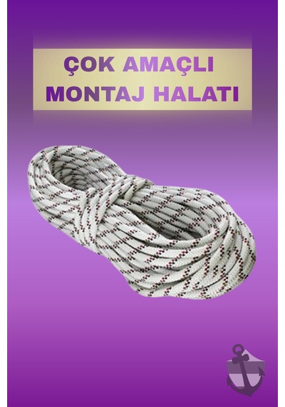 10 Metre 10 Mm Kalınlık Örgü Ip Halat Branda Çadır Tente Bağlama Ip