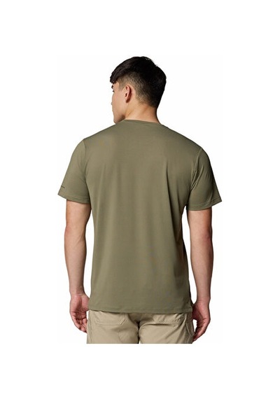 Columbia Tech Trail Utility Ss Crew Erkek Günlük Tişört 2118571039 Yeşil