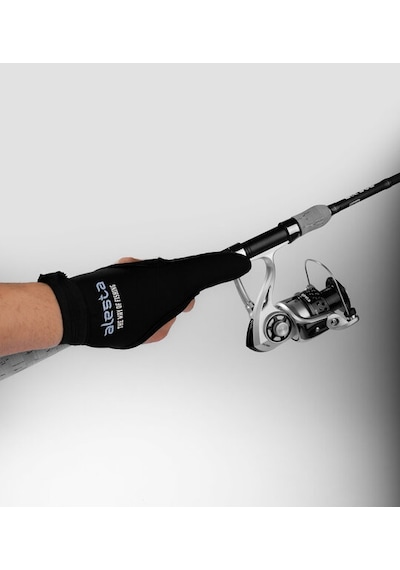 Alesta Neoprene Tek Parmak Olta Atış Eldiveni Siyah