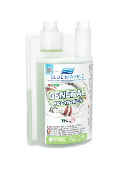 Blue Marine - Ecogreen Çamaşır Bulaşık Makinesi Temizleyici 1 Kg : Kamp Ve Denizcilik İçin Bitkisel Esaslı, Doğada Çözünen Universal Temizlik Gücü
