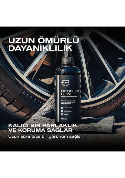 Ayrex Detailershine Araç Trim Ve Lastik Parlatıcı-500 Ml-araç Lastik, Trim, Tampon Bakımı, Detailing, Lastik, Teke