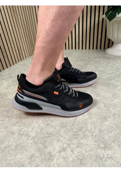 Günlük Erkek Sneaker Bağcıklı Kalın Tabanlı Rahat Hafif Spor Ayakkabı 2019 Füme- Orange- Siyah Günlük Erkek Sneaker Bağcıklı Kalın Tabanlı Rahat Hafif Spor Ayakkabı 2019 Füme- Orange- Siyah