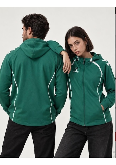 Hummel Target Zip Hoodie Yeşil