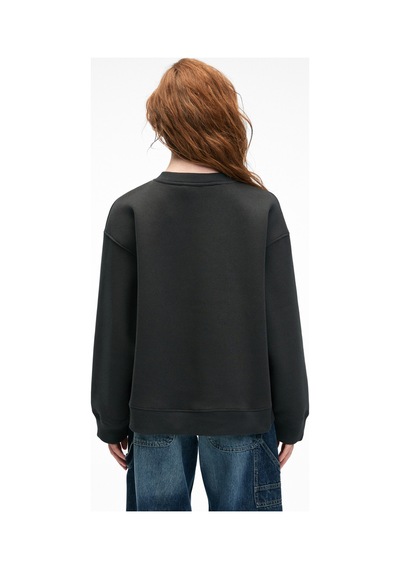 ETHIQUET ESME Kadın Oversize Yuvarlak Yakalı Kol Ucu Ve Etek Ucu Manşetli Antrasit Sweatshirt