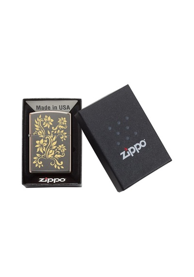 Zippo Floral Pattern Design Çakmak