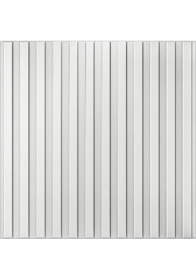 50cm X 50cm 1 Adet 3d Abs Malzeme Pvc Dayanıklı Duvar Paneli Silinebilir Lambiri Model Beyaz Panel