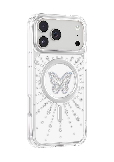 İphone 17 Pro Max Uyumlu Kılıf M-safe Şarj Özellikli Zore Paris Mova Sert Pc Kapak Şeffaf-beyaz Şeffaf - Beyaz
