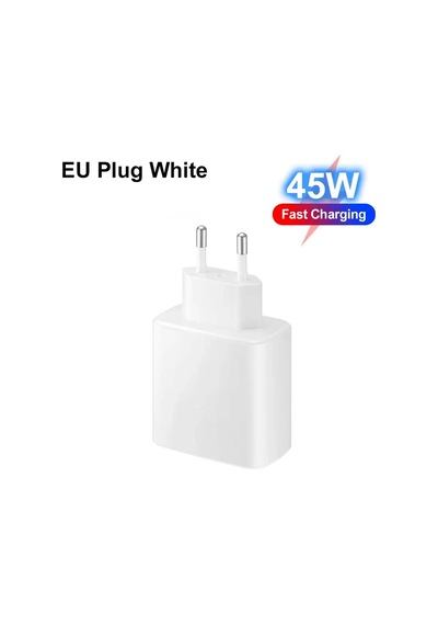 45 W Qc 3.0 Hızlı Charging Tüm Modellerle Uyumlu Pd Type C Turbo Hızlı Şarj Aleti Sadece Başlık Priz