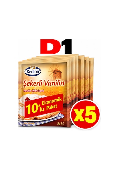 Kenton Şekerli Vanilin 10 Lu 5 Adet Koli
