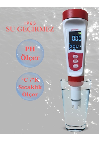 2 In 1 Ph Sıcaklık Ölçer Led Li Sıcaklık Göstergeli Ph Cihazı 1