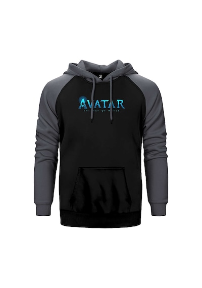 Avatar The Way Of Water Gri Renk Reglan Kol Kapşonlu Sweatshirt Gri