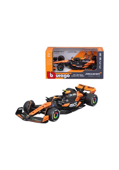 Mclaren Mcl38 Miami Grand Prix 2024 Formula 1 Yarış Arabası 81 Oscar Piastri 1 / 24 Ölçek Model Araba Çok Renkli