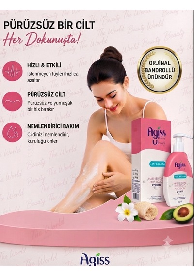 Agis Beauty Fast & Clean Tüy Dökücü Krem 250 ML