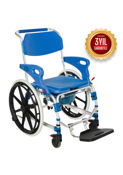 Römer R403 Mavi Büyük Tekerlekli Banyo Tuvalet Sandalyesi