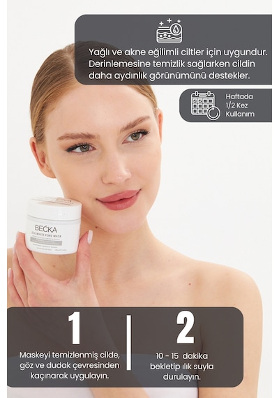 Becka Gözenek Sıkılaştırıcı Yumurta Akı Maskesi - Siyah Nokta Karşıtı Egg White Port Mask 100 Ml