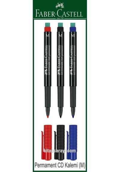 Faber-Castell Permament Cd Kalem Seti 3 Renk m Çok Renkli