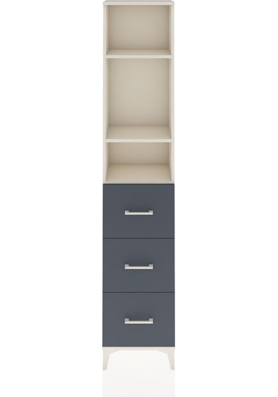 Arges Dolap 3 Raflı 3 Çekmeceli 44x30x221 Aytaşı-antrasit Aytaşı