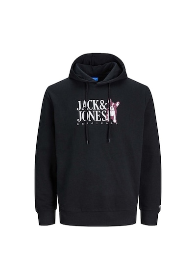 Jack & Jones Erkek Sweatshirt Siyah 12244219 Jorbeware Hood Fst 24kw21000122 W21002 Siyah