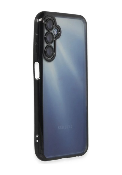 Samsung Galaxy A35 5g Uyumlu Kılıf Lensli Silikon - Siyah