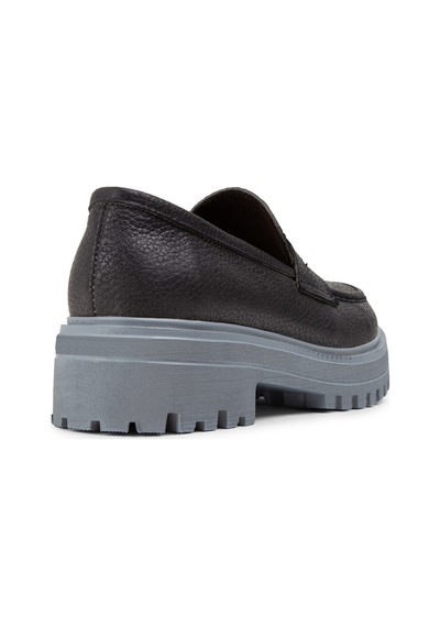 Deery Hakiki Deri Gri Loafer Kadın Ayakkabı - 01903zgrıp01 Gri