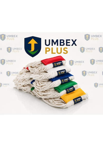 Umbex Plus- Islak Saçaklı Temizlik Arabası Mopu 350 Gr Mop Yedeği Ekstra Kar Beyaz Yüzey Temizlik Mop 10 Lu Paket