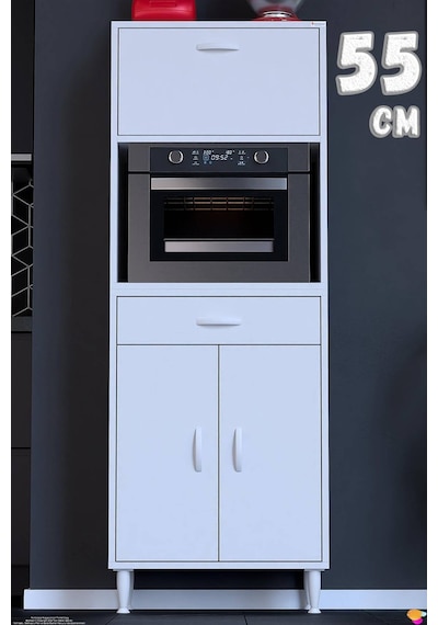 Vio 55 Cm 1 Fırın Veya Mikrodalga Dolabı Çekmeceli Kapaklı Çok Amaçlı Mutfak Dolabı Beyaz Vio 55 Cm 1 Fırın Veya Mikrodalga Dolabı Çekmeceli Kapaklı Çok Amaçlı Mutfak Dolabı Beyaz