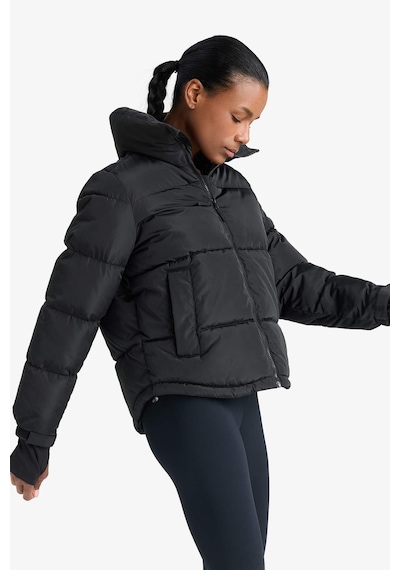 Defacto Defactofit Su Geçirmez Regular Fit Fermuarlı Mont Z1438az25wnbk81 Siyah