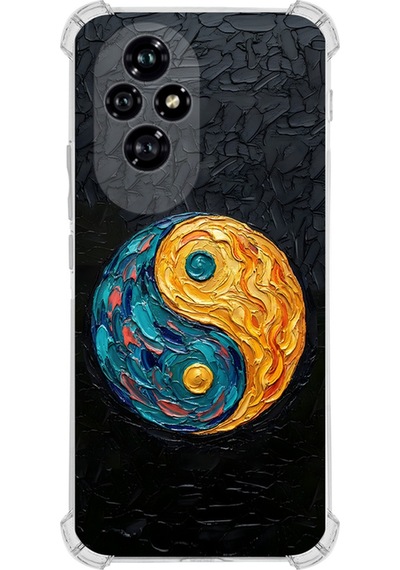 Huawei Honor 200 İle Uyumlu Köşe Korumalı Kılıf Metamorfoz Dualite Tasarımlı Uv Baskılı Şeffaf