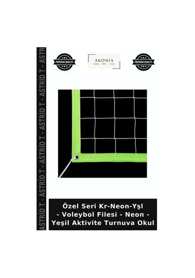 Özel Seri Kr-neon-yşl - Voleybol Filesi - Neon - Yeşil Aktivite Turnuva Okul