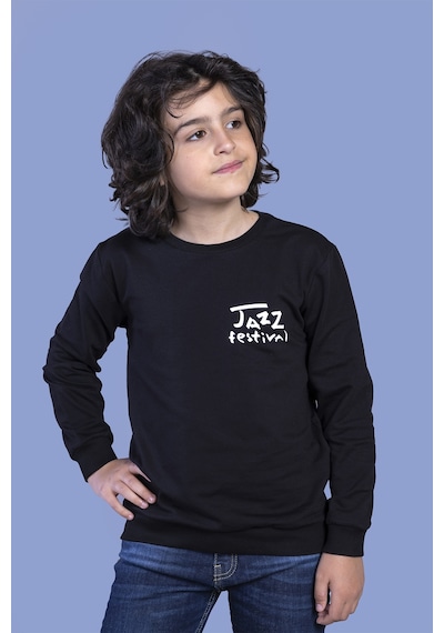 Toontoy Erkek Çocuk Baskılı Sweatshirt Siyah