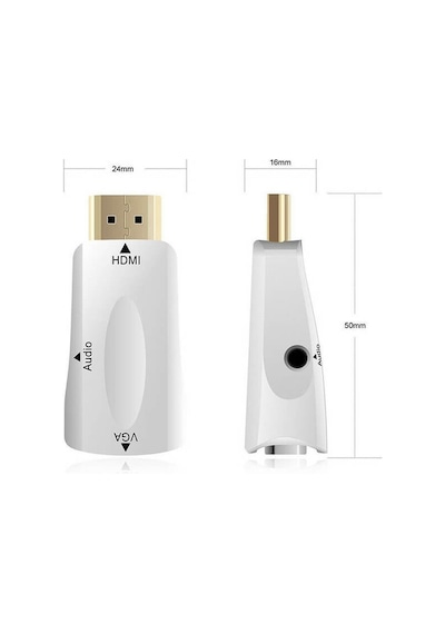 Hdmi To Vga Dönüştürücü Çevirici Receiver Uydu Ps3 Ps4 Xbox Pc