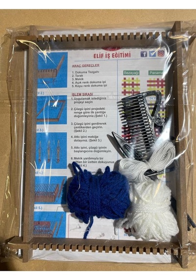 Bigibu Elif İş Eğitimi Elif Iş Eğitim Halı Dokuma Seti Dokuma Tezgahı Ve Seti