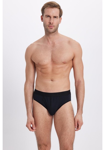 Tudors Erkek 6'lı Paket Likralı Pamuklu Siyah Slip Külot-41740 Siyah