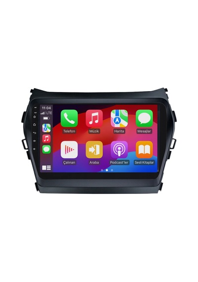 Hyundai Santa Fe - Araç Multimedya Ekran - 6gb 128gb - S - Black - 2013 - 2017 - 9 Inch - Upg - Myway