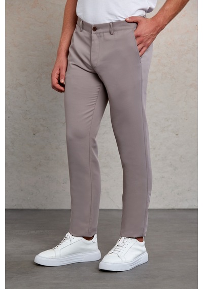 Hatemoğlu A. Gri.d Slim Fit Desenli Yandan Cep Kanvas Pantolon Açık Gri Hatemoğlu A. Gri.d Slim Fit Desenli Yandan Cep Kanvas Pantolon Açık Gri