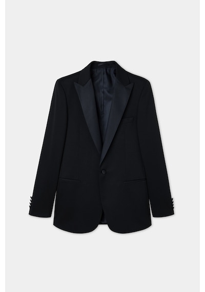 Twn Slim Fit Siyah Düz Smokin Takim Elbise 7ess5s206509m 001