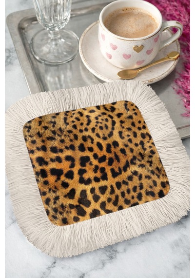 Leopar Lüks Saçaklı Kahve Yanı Sunum Kokteyl Peçetesi-vahşi Bohem Naturel Bej Bardak Altlığı Mendil Açık Ayışığı Bal Leopar Lüks Saçaklı Kahve Yanı Sunum Kokteyl Peçetesi-vahşi Bohem Naturel Bej Bardak Altlığı Mendil Açık Ayışığı Bal