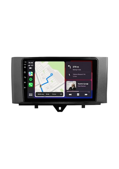 Smart Fortwo Android Multimedya 2011-2015 Carplay Android Auto Navigasyon Kameralı 4gb Ram 32gb 9"