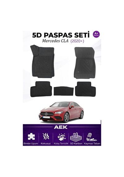 Mercedes Cla 2020+ Araca Özel Havuzlu "karbon" Paspas Takımı