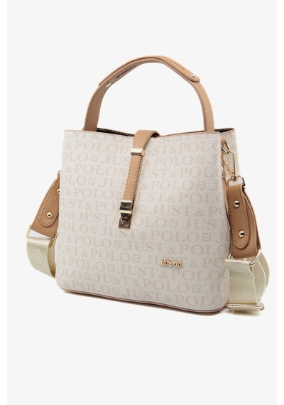 Just Polo Kadın Orta Boy Su Geçirmez Günlük Şık El Ve Omuz Çantası Ebat 23 X 18 Cm Shoulder Bag Krem - Camel 85834260