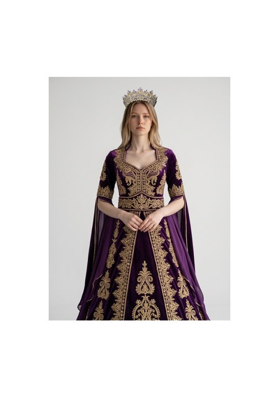Golden Night Crown-gelin,kına,nişan,söz,after,bride,party Taç Lila - 889679471 Lila