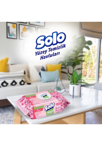 Solo Temizlikte Doğal Güç Sakura Yüzey Temizlik Havlusu 4'lü 400 Yaprak Beyaz