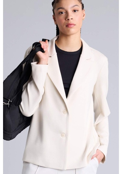 Defacto Standart Fıt Blazer Ceket G8385ax26sper218 Ekru-er218
