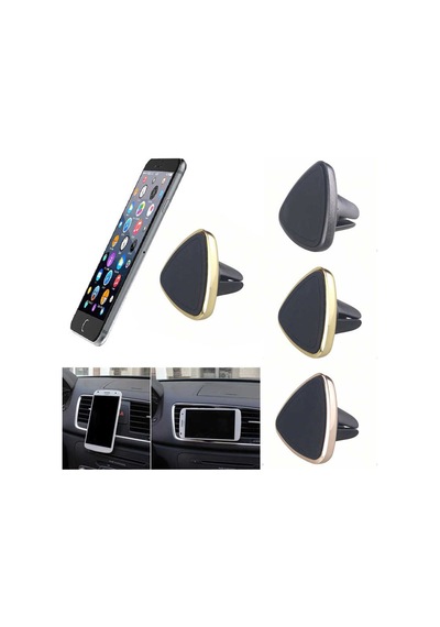 Magnetic Air Vent Araç Içi Telefon Tutucu Mini Üçgen-Gold