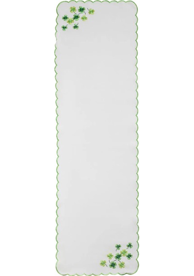Karışık Yaprak Nakışlı Runner 45x150 Cm