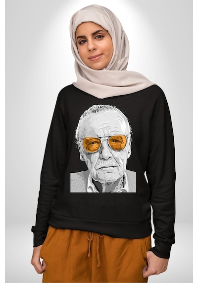 Stan Lee Unisex Siyah Sweatshirt Siyah