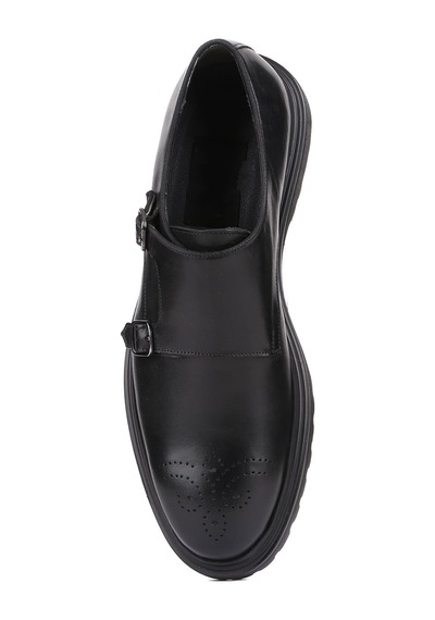 Shoetyle - Siyah Deri Tokalı Erkek Klasik Ayakkabı 250-2379 -824-siyah Siyah