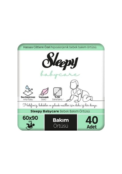 Sleepy Bebek Bakım Örtüsü 60x90 CM 10'lu X 4 Adet PKT.SLEEPY.256