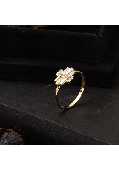 Parça Baget Tasarımlı 14 Ayar Altın Yüzük YZSKY14K29009